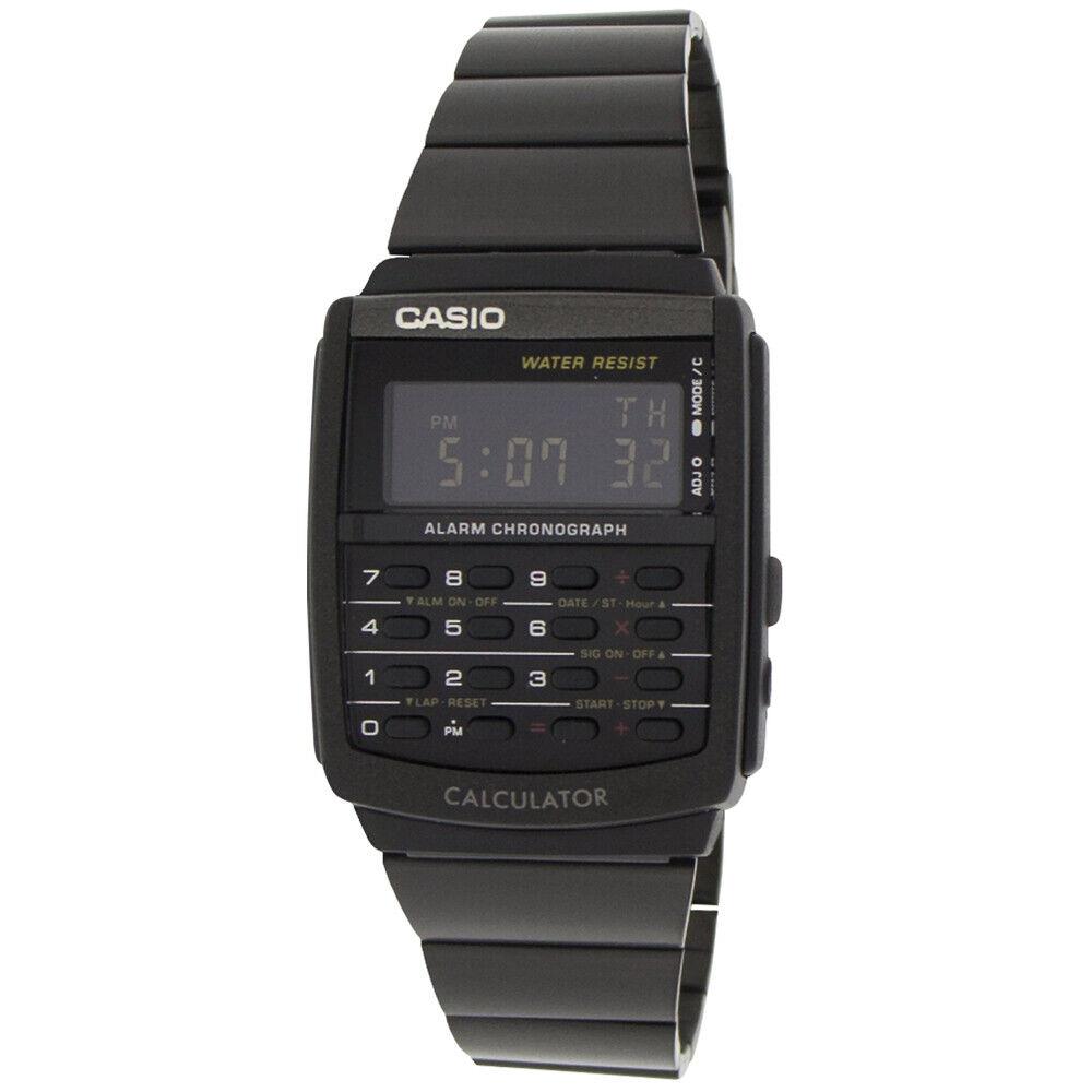 Casio Men`s Data Bank Black Dial Watch - CA-506B-1A