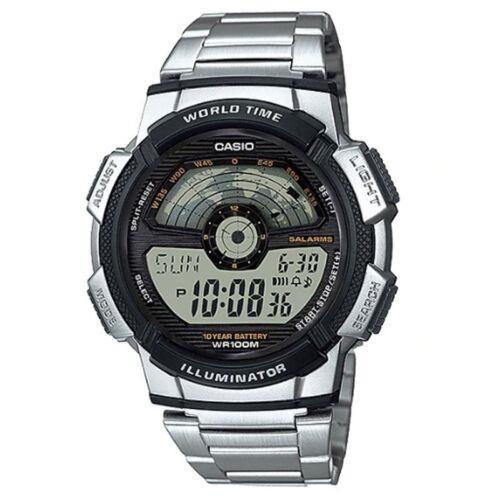 Casio Men`s Black Digital Display Stainless Steel Casual Watch AE-1100WD-1AVDF