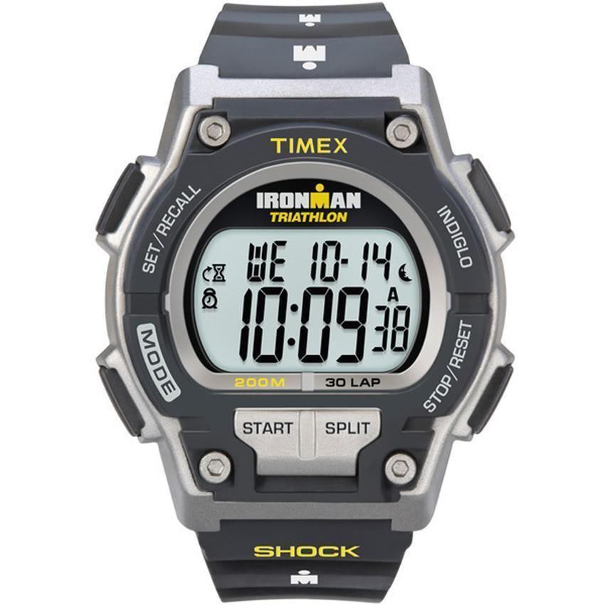 Timex T5K195 Men`s Ironman 30-Lap Resin Watch Alarm Shock Indiglo Chrono