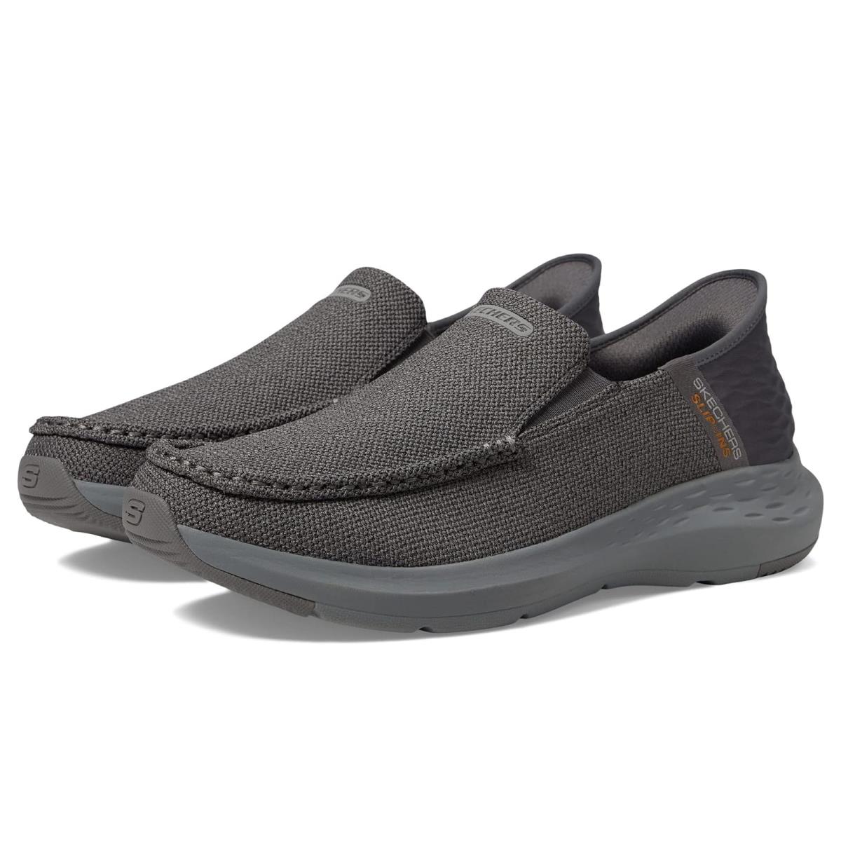 Man`s Sneakers Athletic Shoes Skechers Parson Ralven Hands Free Slip-ins Gray