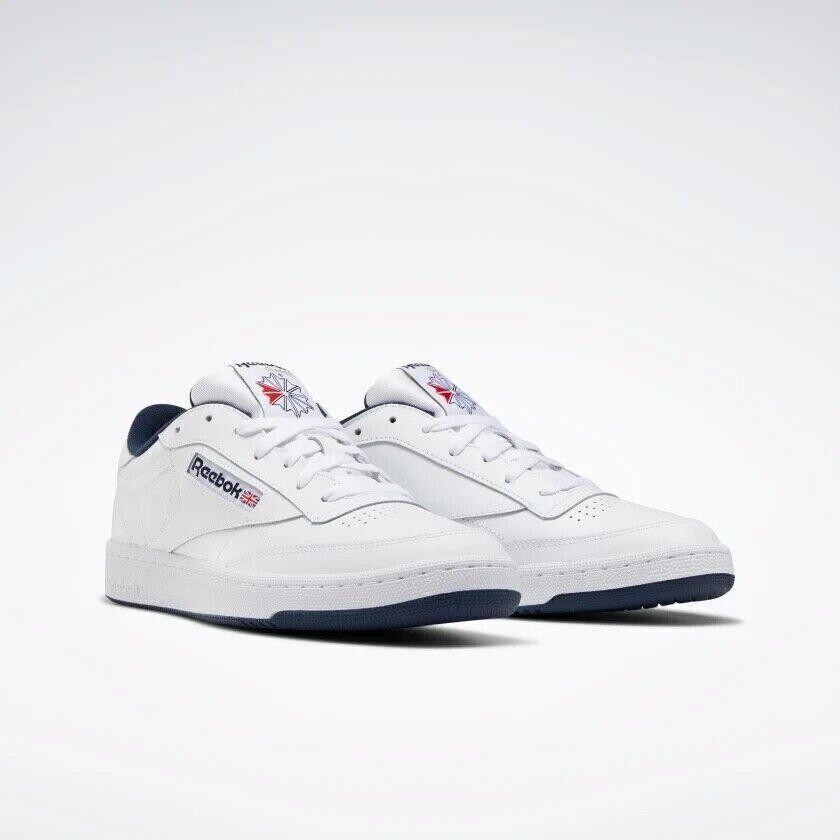 Reebok Classics Club C 85 100000156 Men`s White/navy Skate Sneaker Shoes WH385 8.5