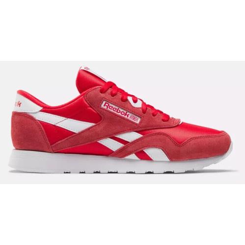 Reebok Men`s Classic Walking Lightweight Breathable Shoes Sneakers Rubber Sole Red