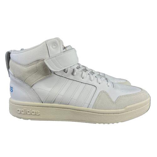 Adidas Postmove Mid Cloud White Blue Basketball Shoes GY7162 Men`s Sz 11.5 - 14 - Ivory