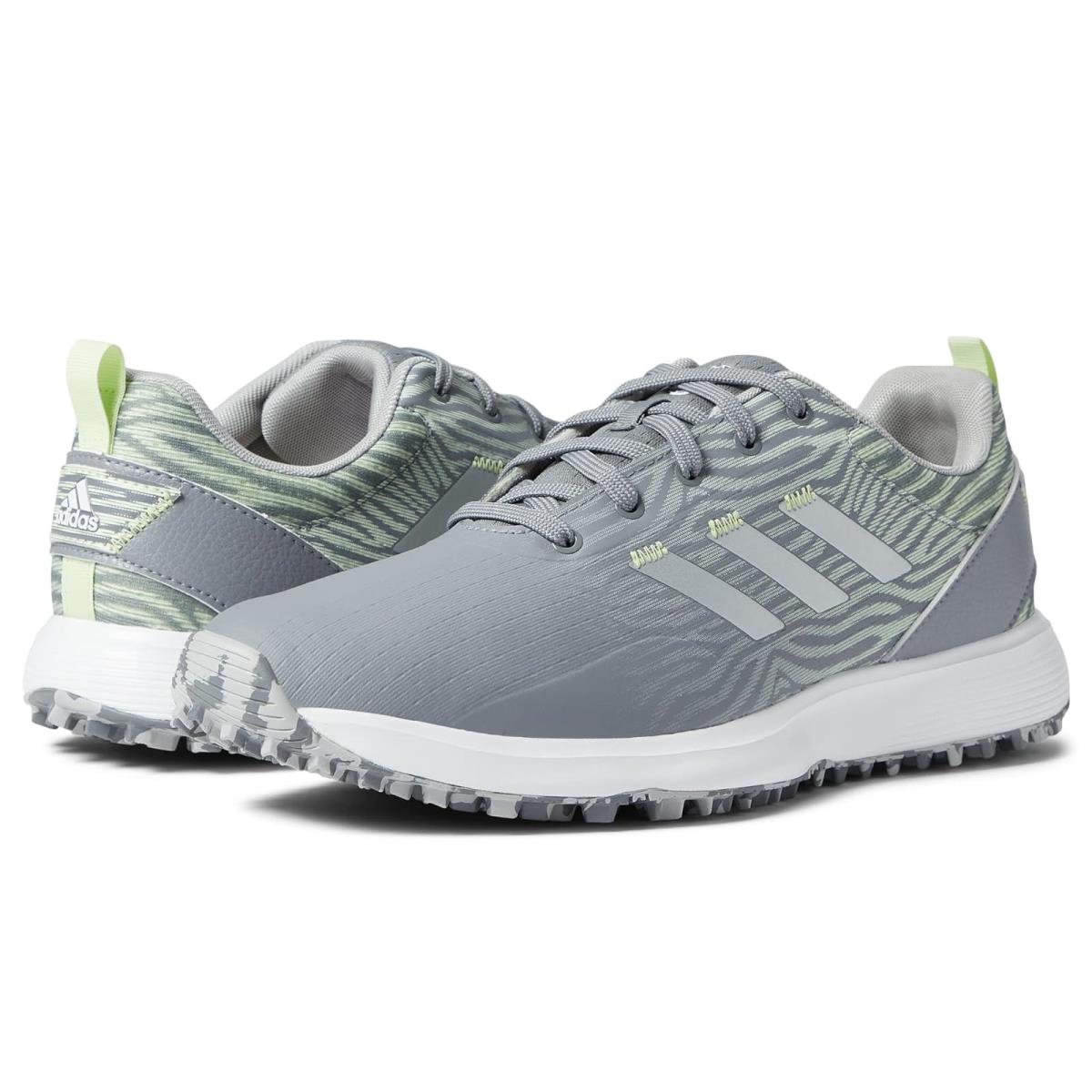 Woman`s Sneakers Athletic Shoes Adidas Golf S2G SL Grey Three/Silver Metallic/Pulse Lime