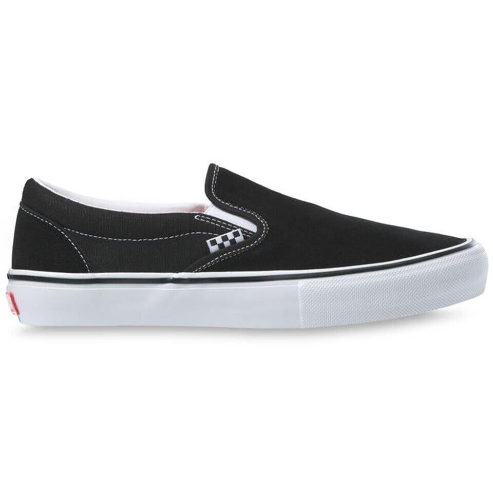 Size 11.0 Vans Skate Slip-on Black / White Skate Shoes