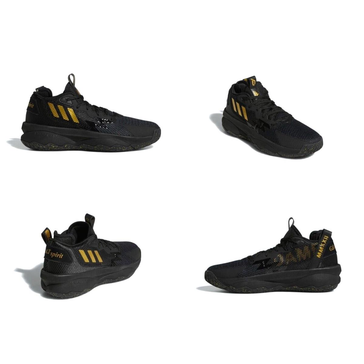 Adidas Dame 8 Black and Gold Unisex Basketball Shoes GY2774 10-12 Mens