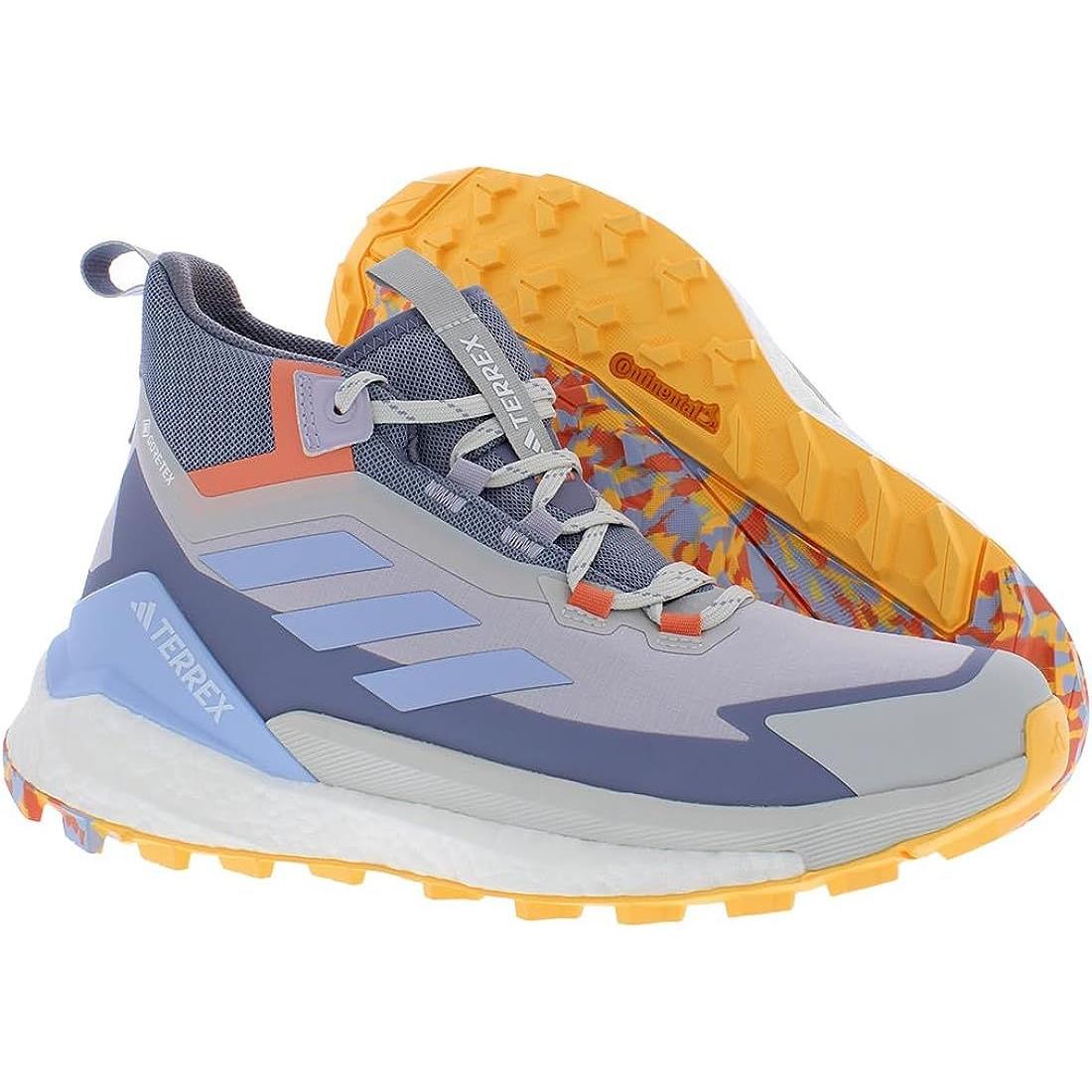 Adidas Terrex Free Hiker 2 Gore-tex Hiking Shoe Women`s - Silver Dawn/Blue Dawn/Solar Gold
