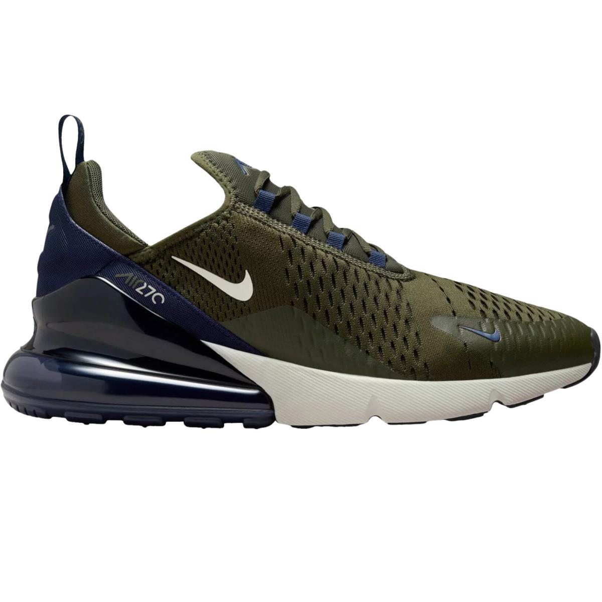 Nike Air Max 270 Men`s Casual Shoes All Colors US Sizes 7-14 Cargo Khaki/Obsidian/Light Bone