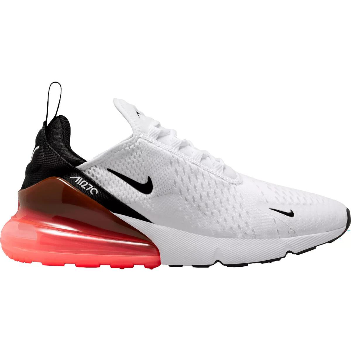 Nike Air Max 270 Men`s Casual Shoes All Colors US Sizes 7-14 White/Hot Punch/Black