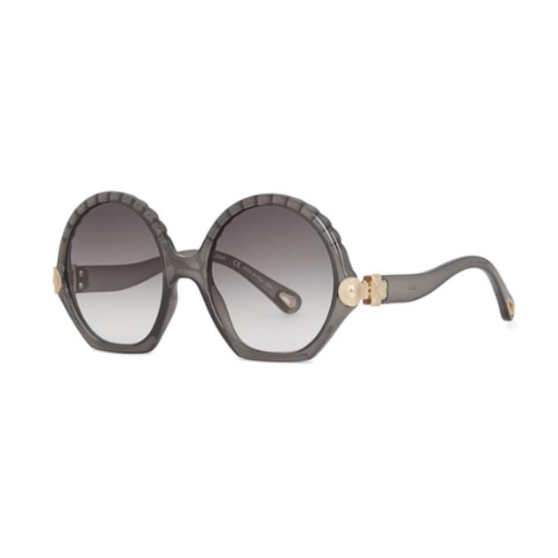 Chloé Chlo Vera 56mm Oversized Round Gradient Gray Woman`s Sunglasses 1428