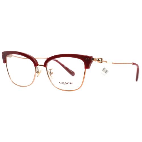 Coach HC5104B 9331 Burgundy Rose Gold Womens Cat Eye Eyeglasses 53-17-140 B:40 B