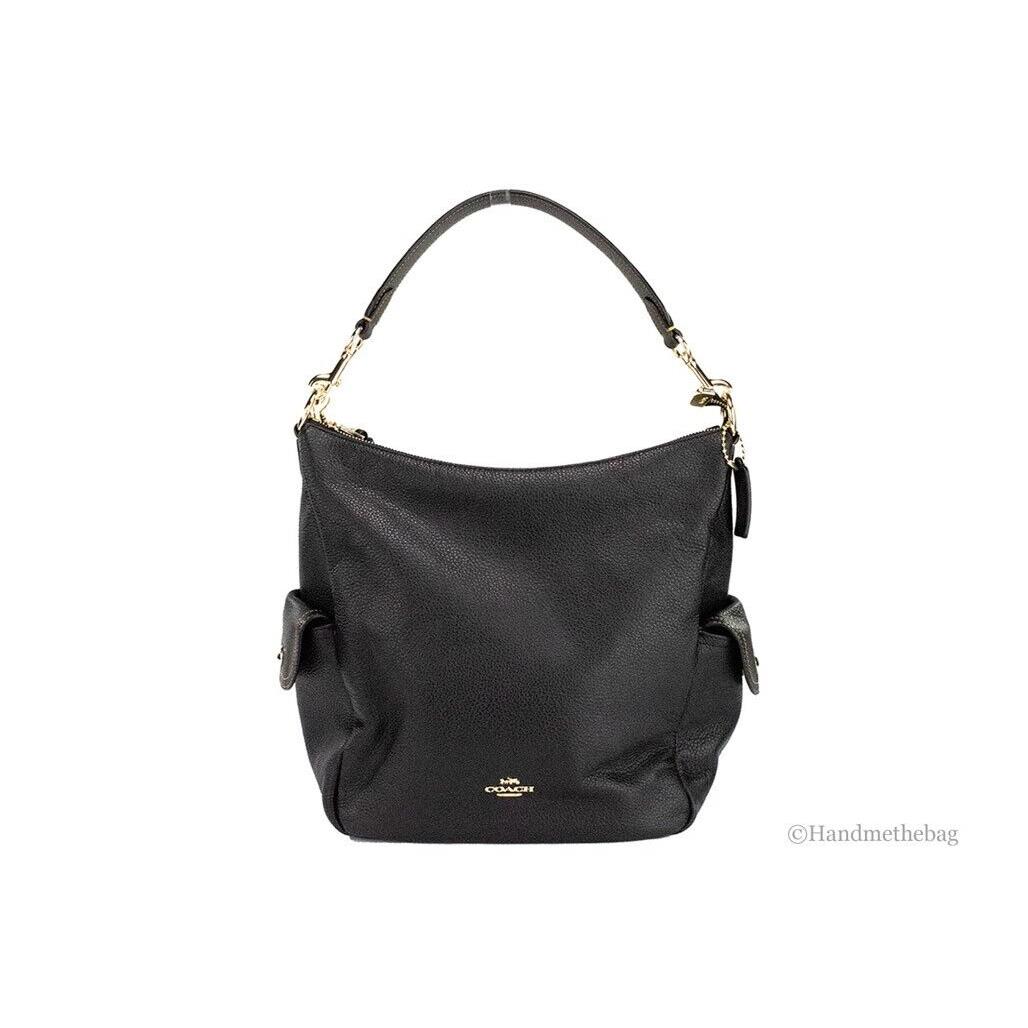 New Coach Pennie Shoulder Bag Black 6152 Black, One Size