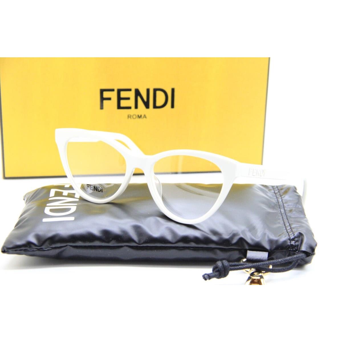 Fendi FE 50017I 025 White Eyeglasses W/case 53-17