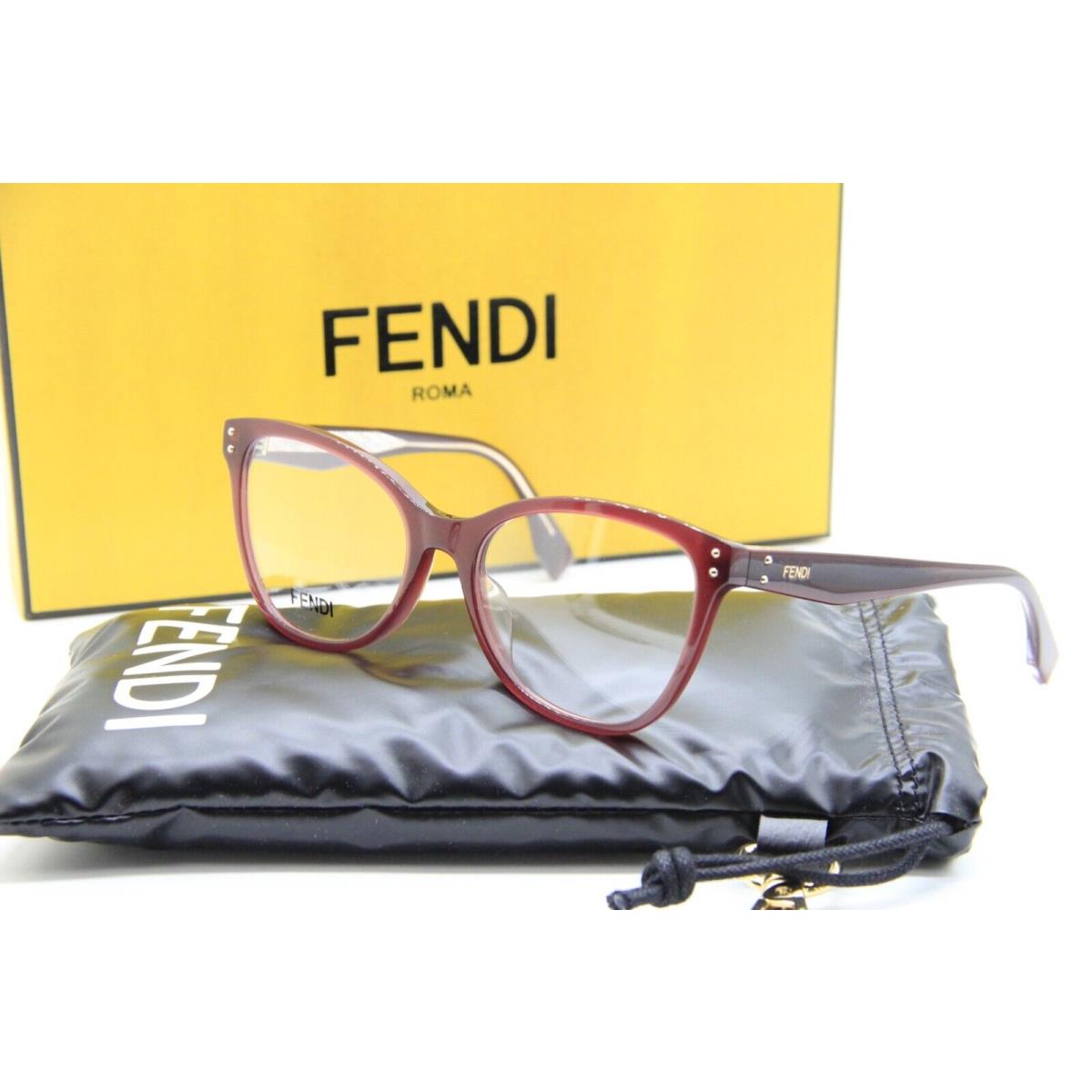 Fendi FE 50006I 069 Violet Clear Eyeglasses W/case 53-17