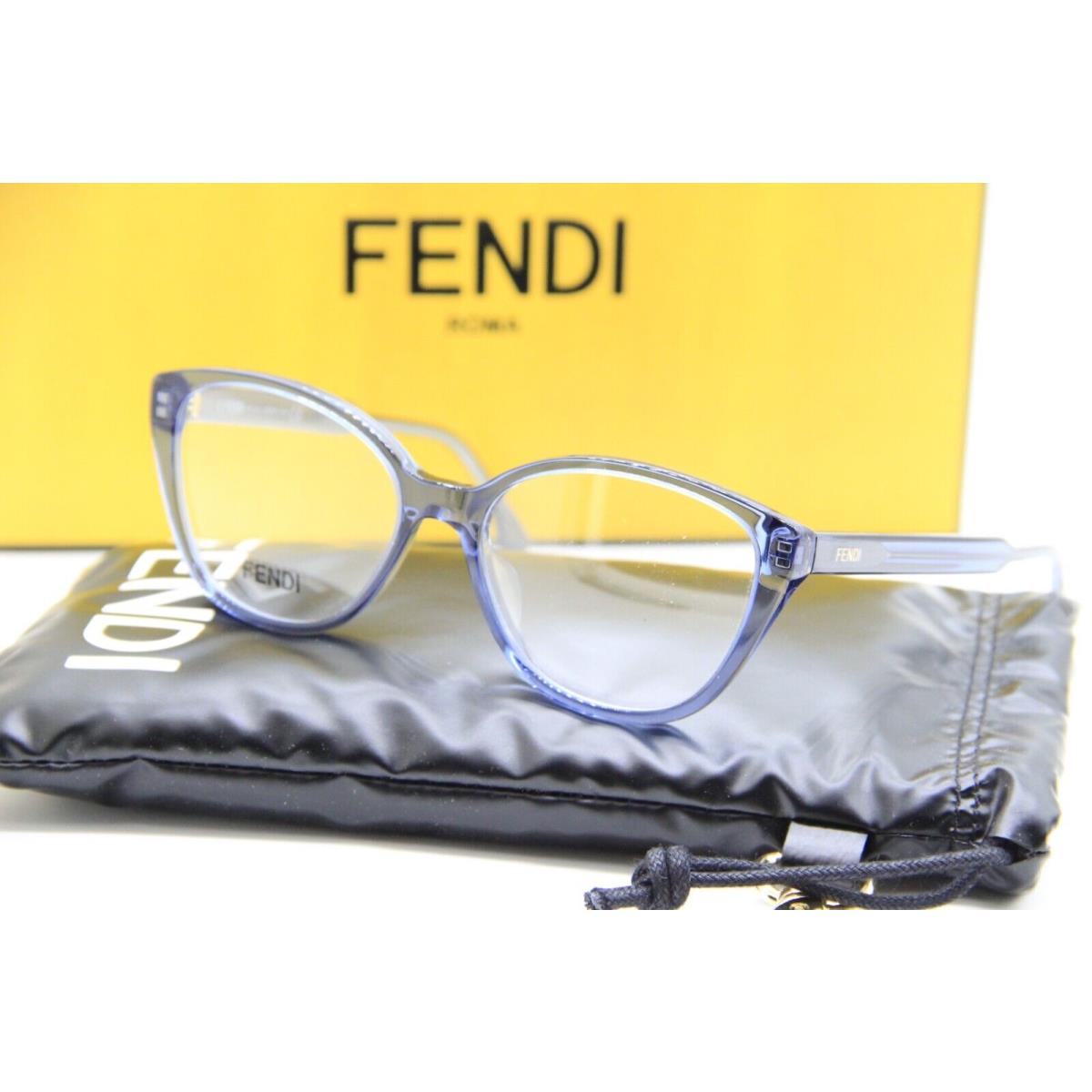 Fendi FE 50014I 090 Blue Eyeglasses W/case 53-16