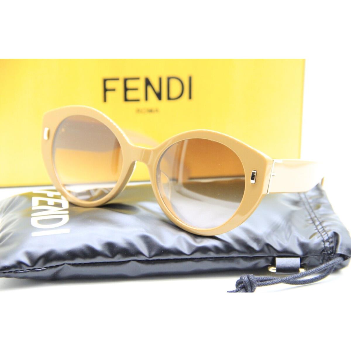 Fendi FE 40037U 57F Brown Sunglasses W/case 55-21