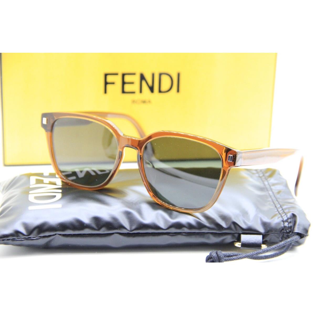 Fendi FE 40001U 47N Light Brown Sunglasses W/case 55-17