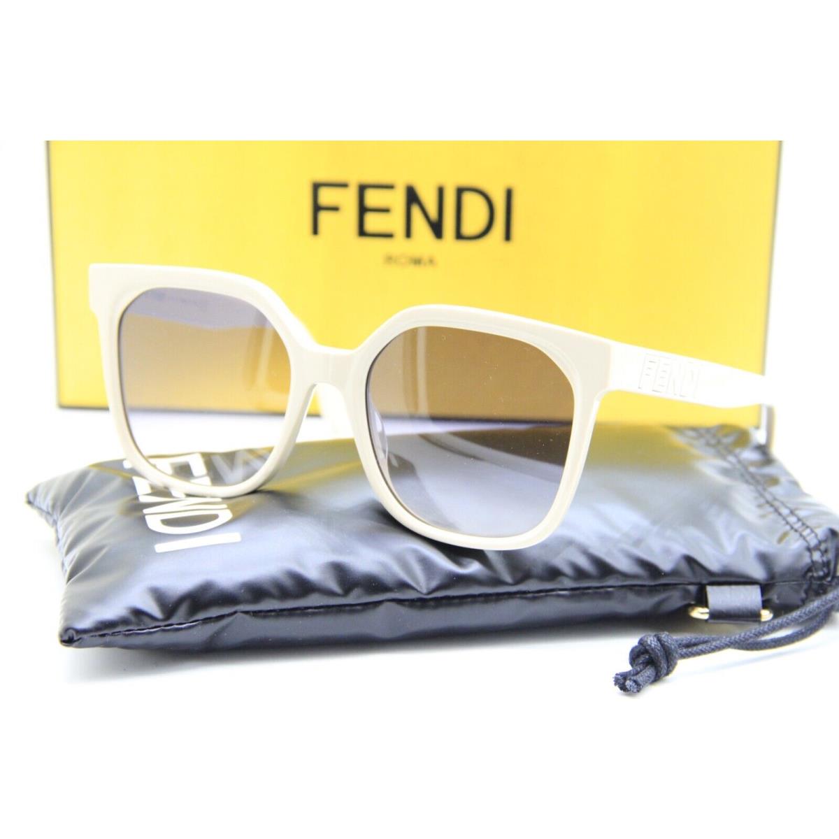 Fendi FE 40007I 57W White Sunglasses W/case 55-19