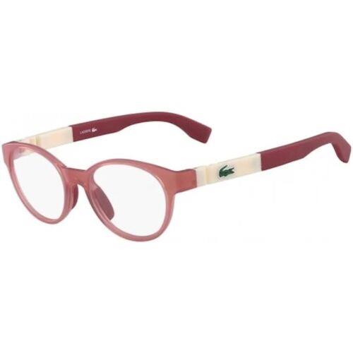 Lacoste Unisex Eyeglasses Rose Plastic Full-rim Frame Lacoste L3628 662