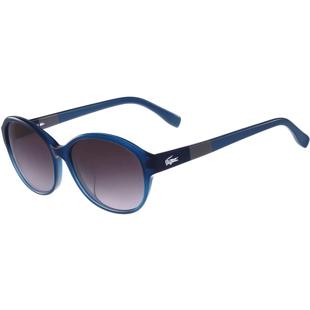 Lacoste Unisex Sunglasses Gradient Grey Lens Blue Oval Frame Lacoste L808SA 424 - Frame: Blue, Lens: Gradient Grey