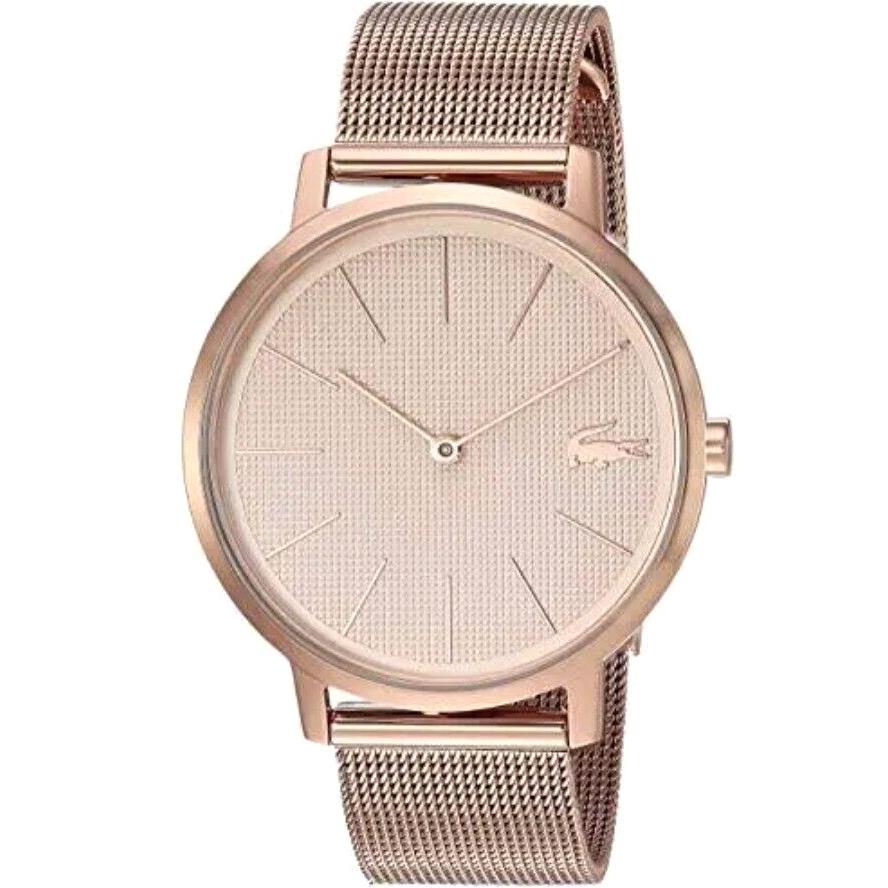 Lacoste Ladies Moon Rose Gold Plated Bracelet Dial Watch 2001080