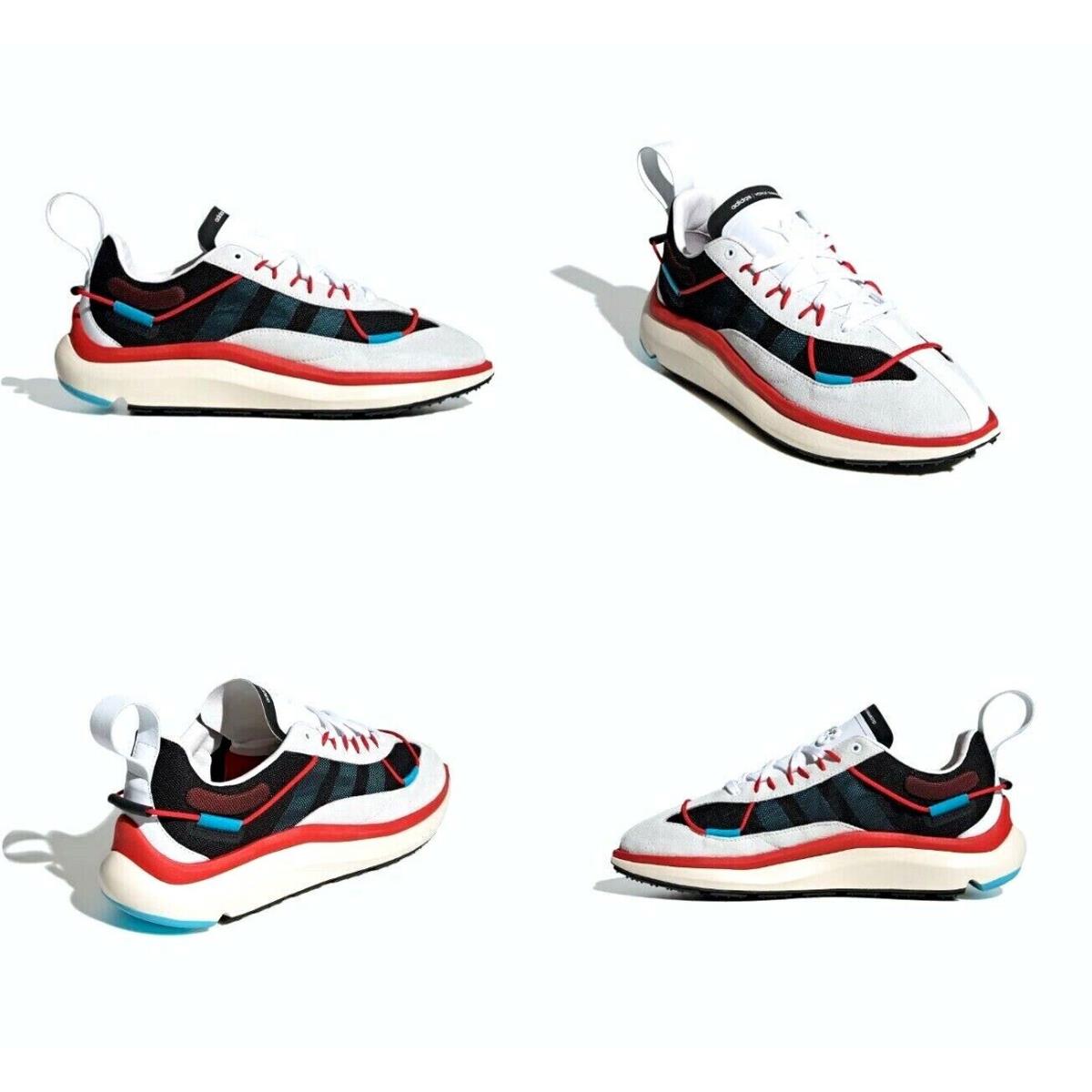 Adidas X Y-3 Shiku Run Suede Mesh Shoes Black/cyan/red Mens Size 10.5 Wms 11.5