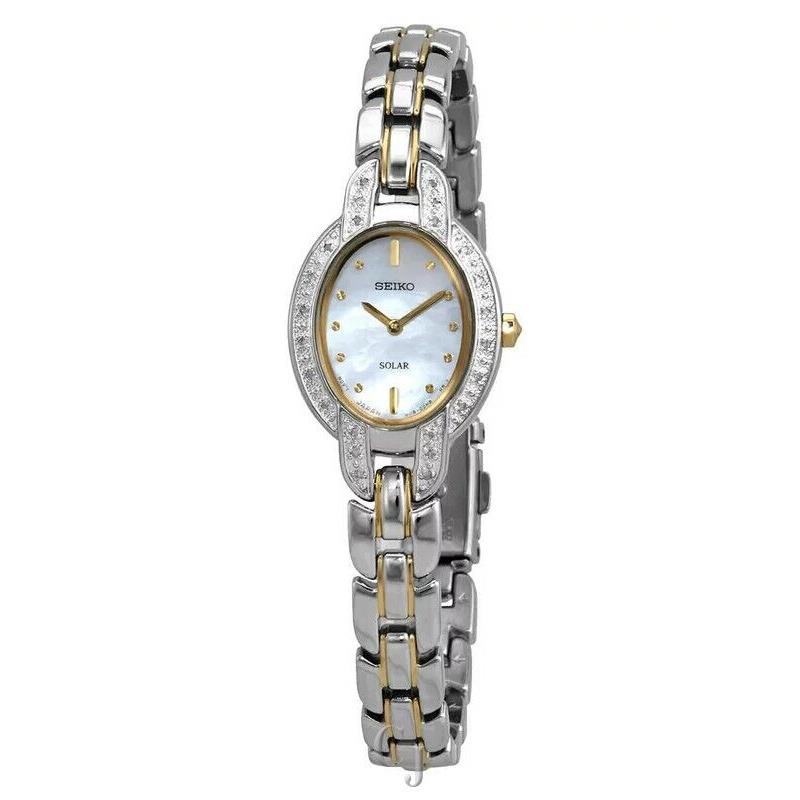 Seiko Tressia Diamond Mother OF Pearl Dial Women S Watch SUP284 - Dial: , Band: Gold, Bezel: Gold