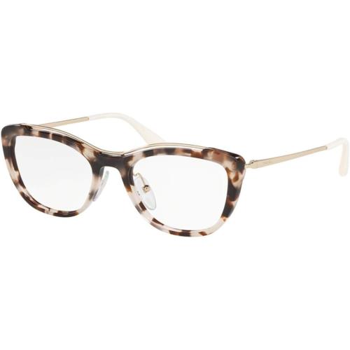 Prada Eyeglasses Vpr 04V UAO-1O1 Tortoise White Optical Frame 53mm