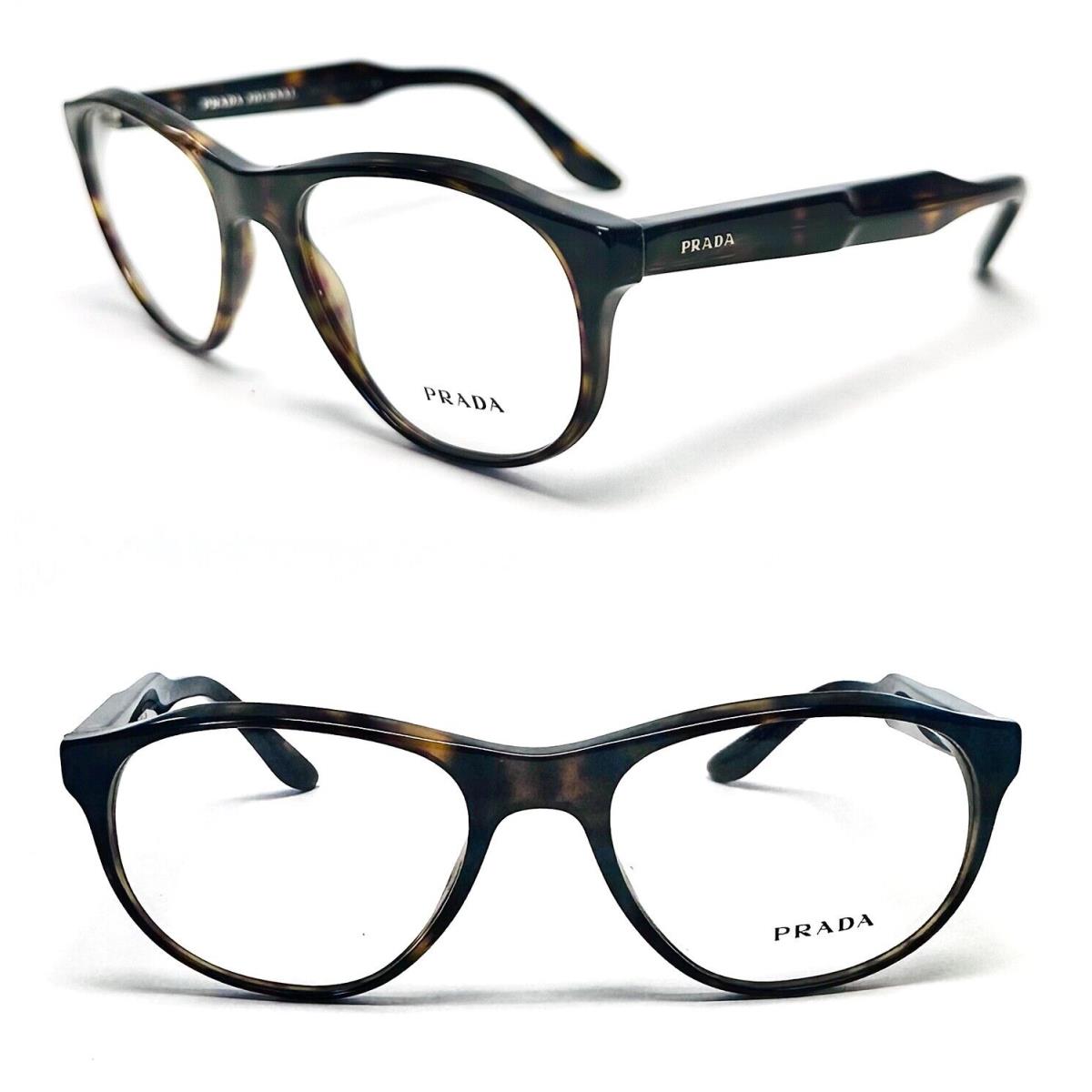 Prada Journal PR12SV Dark Brown Havana Oval Eyeglasses Optical Frame 52 mm 12S