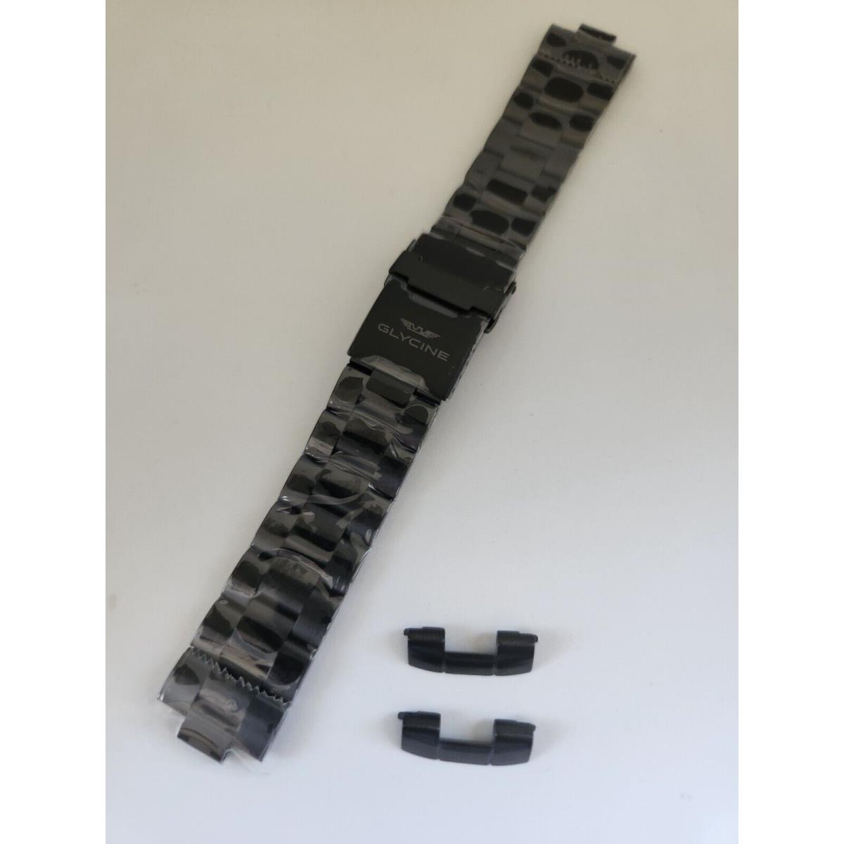 Oem Glycine Combat Sub 22mm Black Plated Stainless Steel Bracelet