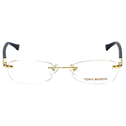 Tory Burch Designer Reading Glasses TY1010-106-51 mm in Navy Blue Gold Rimless - Blue, Frame: Blue, Lens: