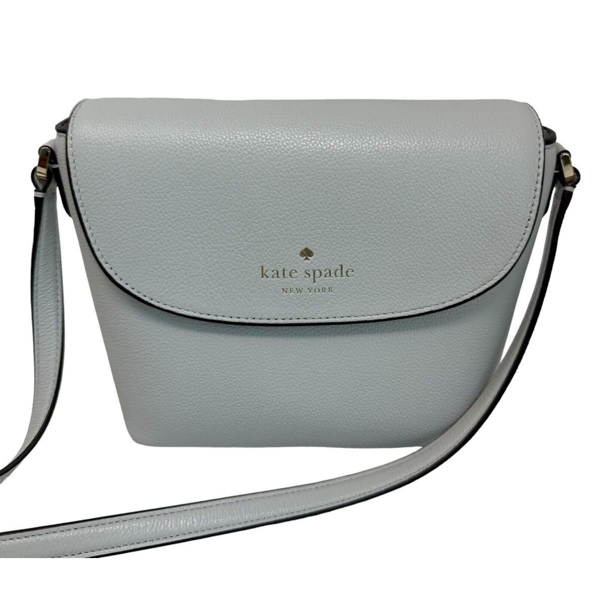 Kate Spade Emmie Flap Pebble Leather Crossbody Bag Quill Grey K8215