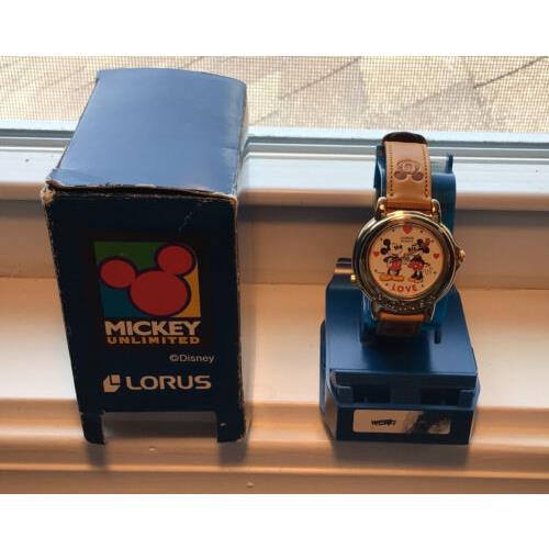 Lorus Musical Mickey and Minnie Mouse Love Watch. New. Mint