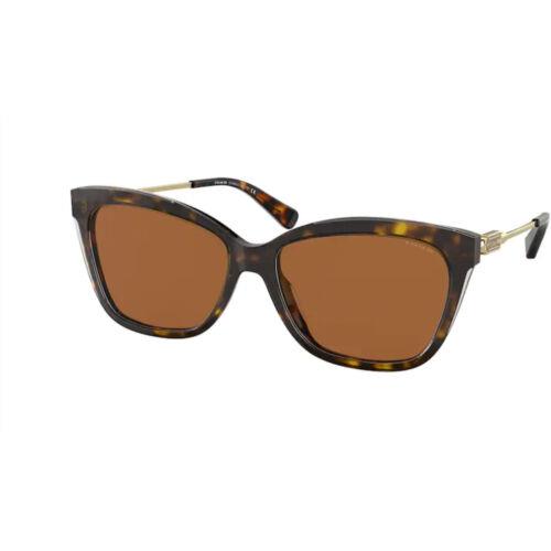 Coach Women`s Sunglasses Dark Tortoise/gold Plastic Frame Coach 0HC8305 51207357