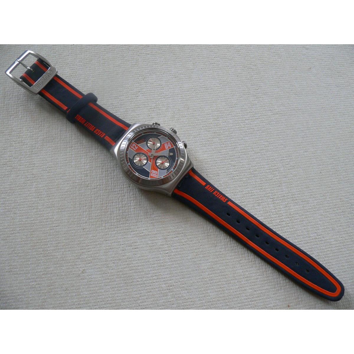 2007 Swiss Swatch Watch Irony Chronograph Monster Block YCS110