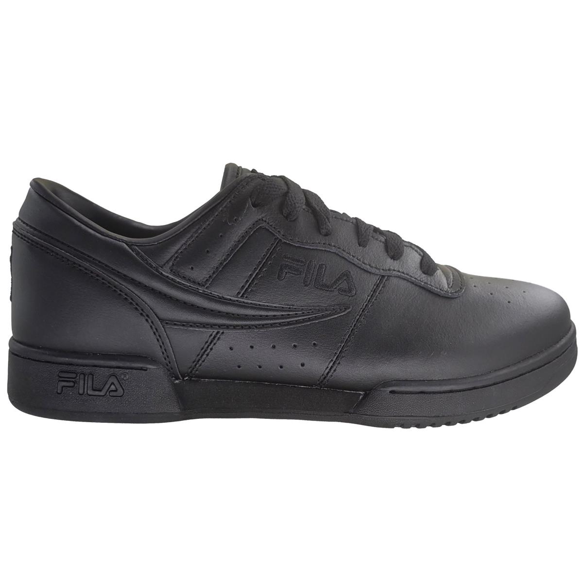 Fila Men`s Fitness White Black Retro Casual Athletic Sneakers Shoes Black