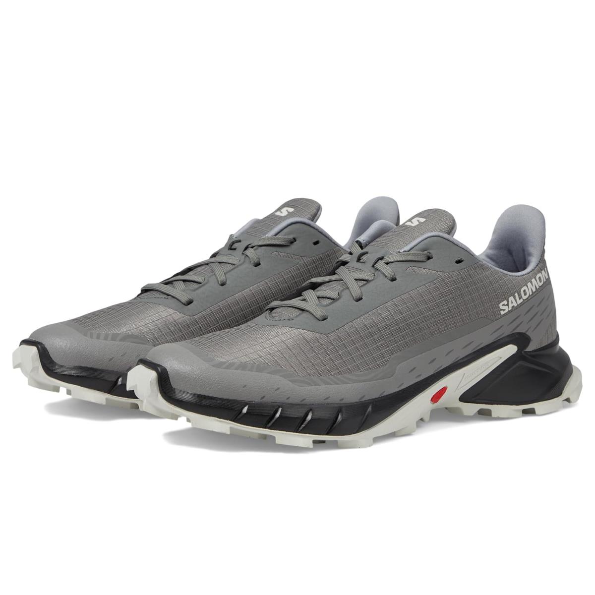 Man`s Sneakers Athletic Shoes Salomon Alphacross 5 Pewter/Black/Ghost Gray