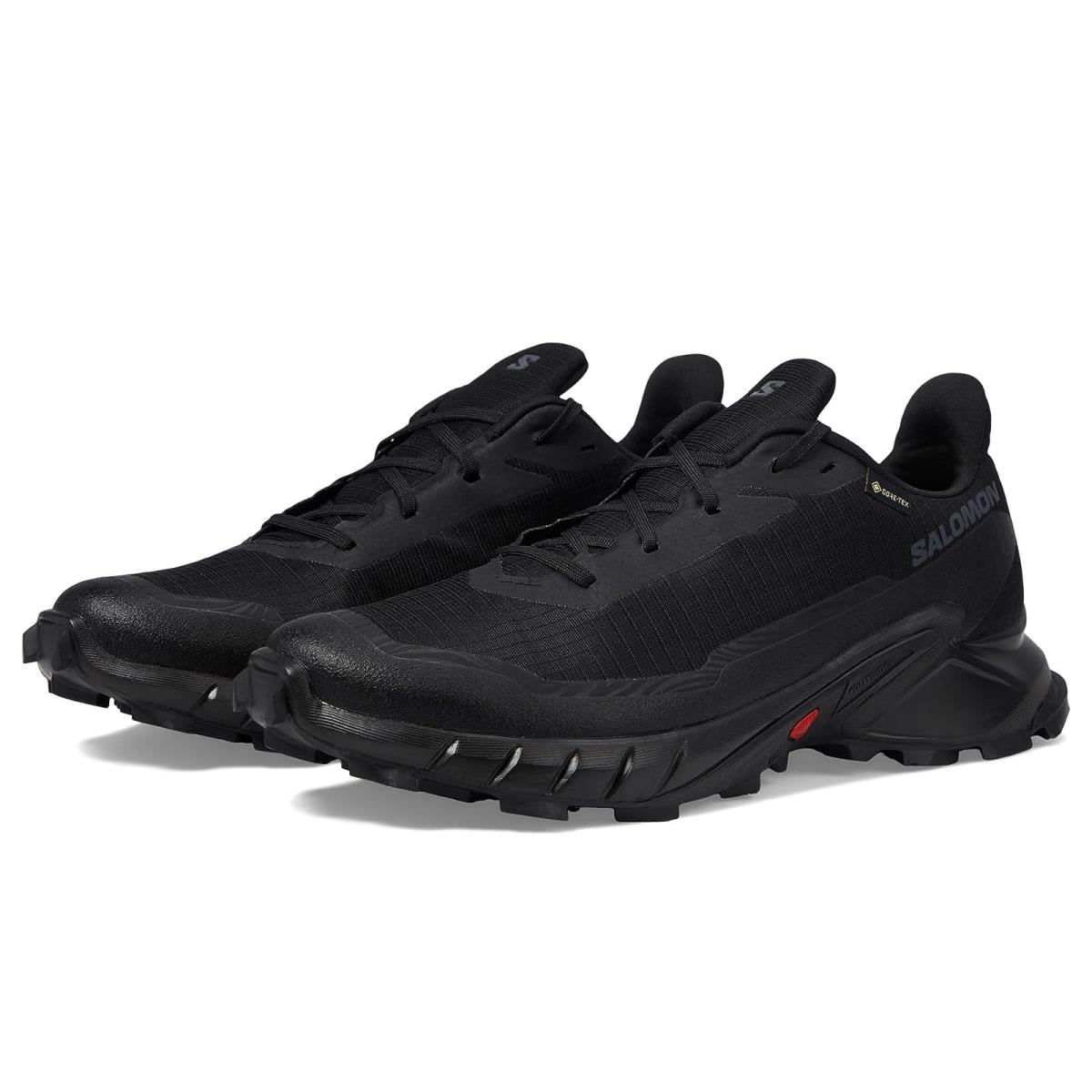 Man`s Sneakers Athletic Shoes Salomon Alphacross 5 Gore-tex Black/Black/Ebony