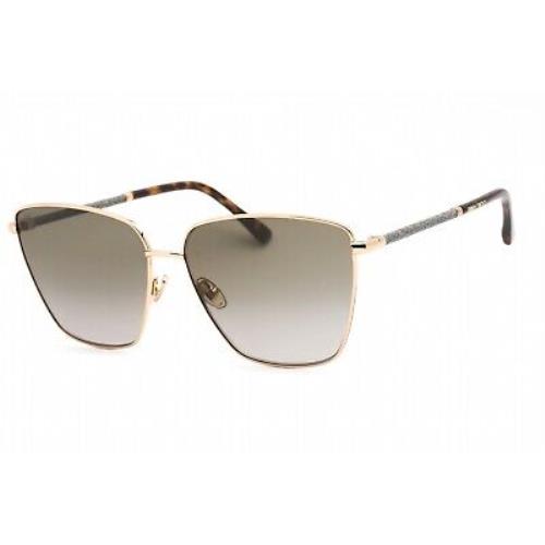 Jimmy Choo Lavi/s 006J HA Sunglasses Gold Havana Frame Brown Gradient Lens 60mm