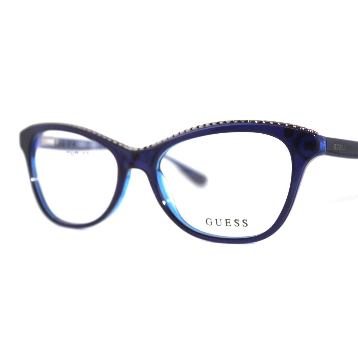 Guess GU2624-3 092 Blue Eyeglasses Frames 53-16-135MM W/case - Blue, Frame: Blue