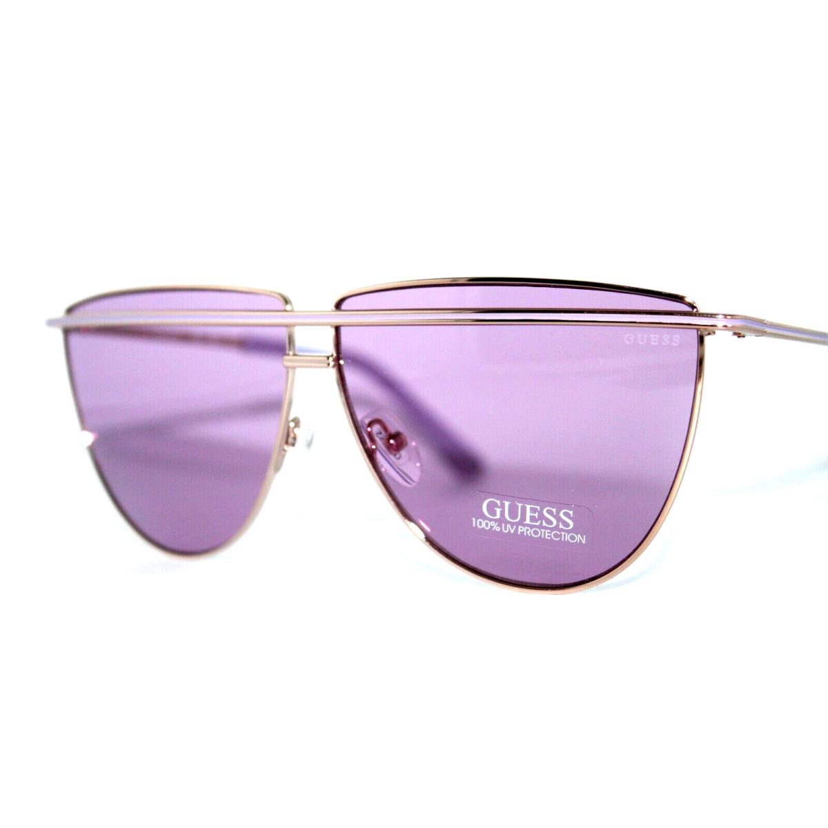 Guess GU7852 32Y Gold Purple Sunglasses Women`s Frames 63MM W/case