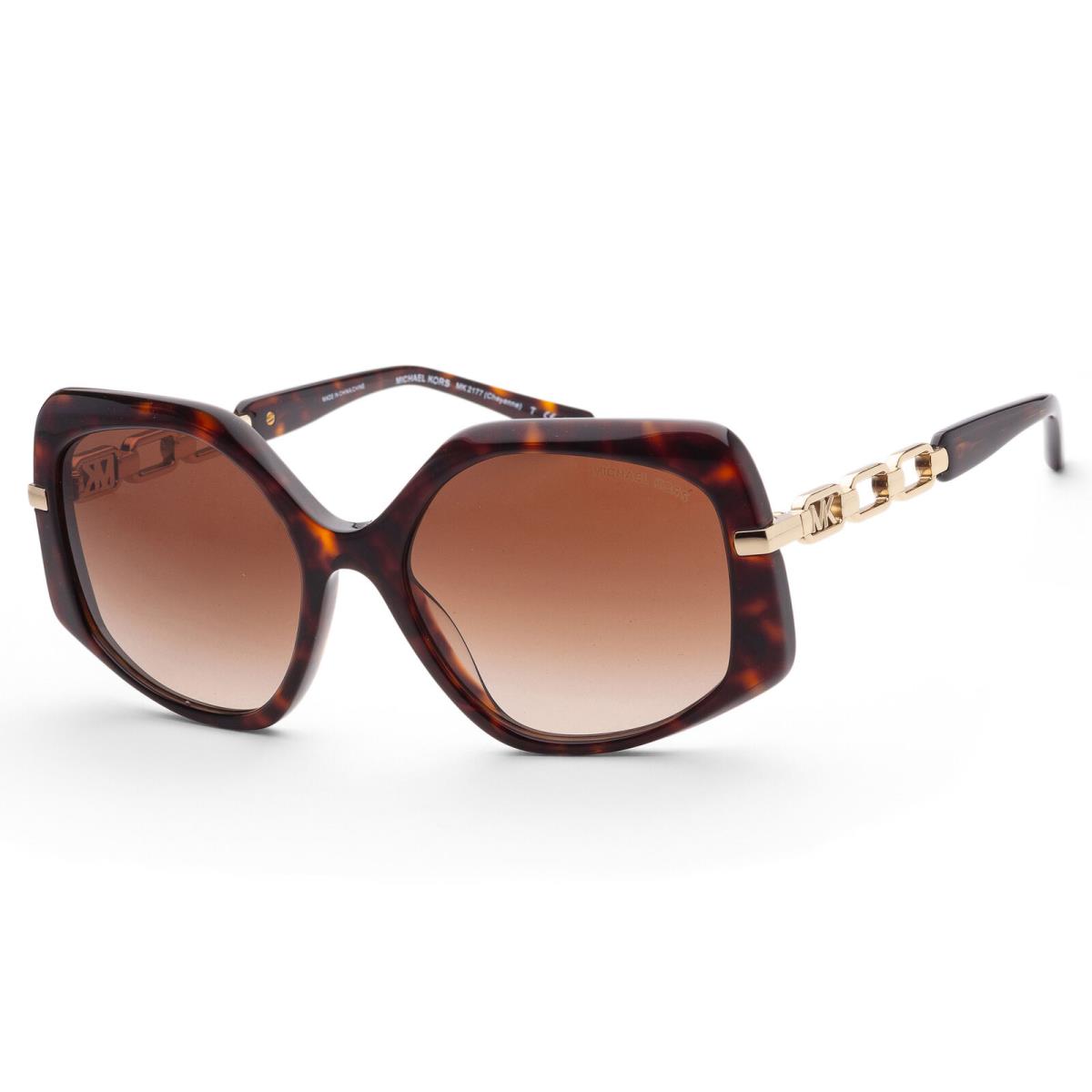 Michael Kors Women`s MK2177-300613-56 Cheyenne 56mm Dark Tortoise Sunglasses