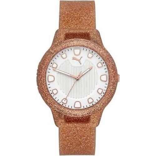 Women`s Puma Reset Rose Gold Glitered Watch P1002