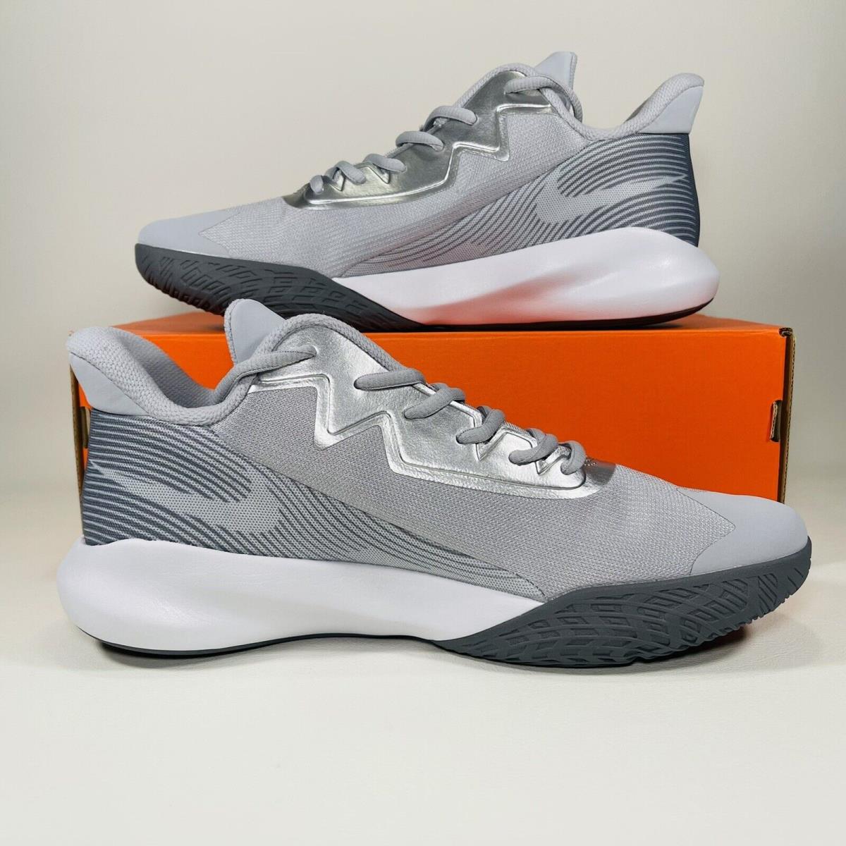 Nike Precision IV Men`s Shoes Athletic Sneakers Grey Metallic Gold CK1069007