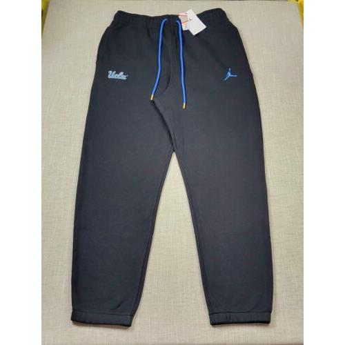 Nike Air Jordan Ucla Bruins Jogger Pants Large Mens Black Blue Tapered