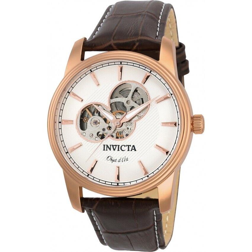 Invicta Object D Art Men Watch White Dial with Brown Strap