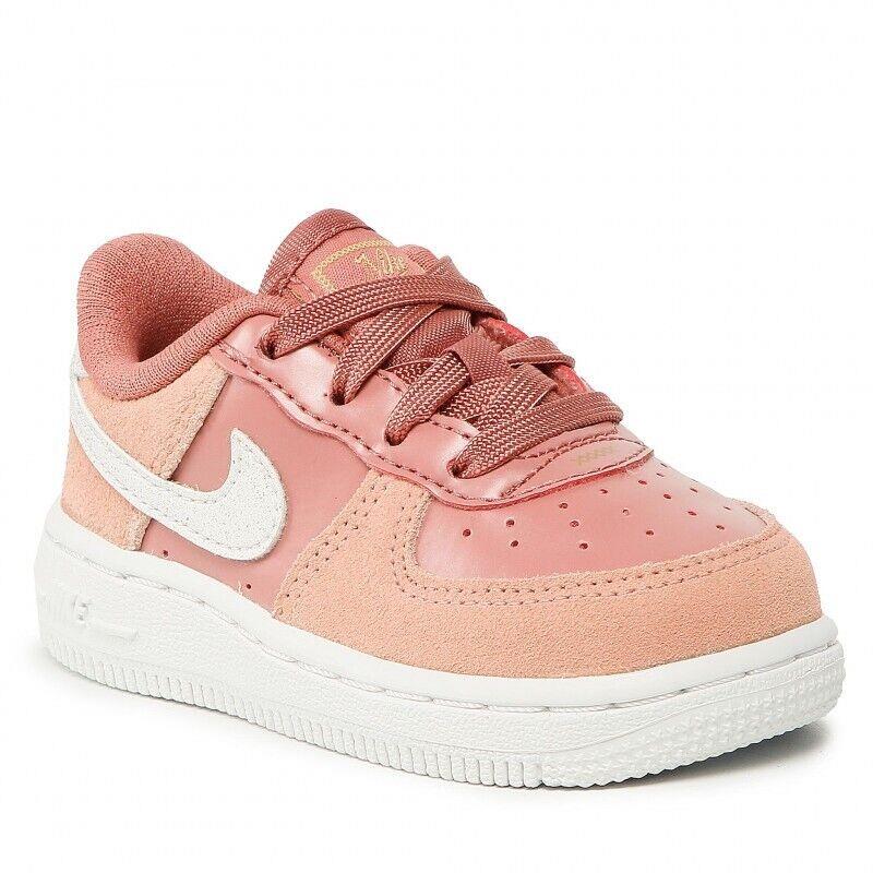 Nike Toddler Baby Air Force 1 TD CD7417 600 Pink Quartz Sneaker Shoe Size 6 - Pink