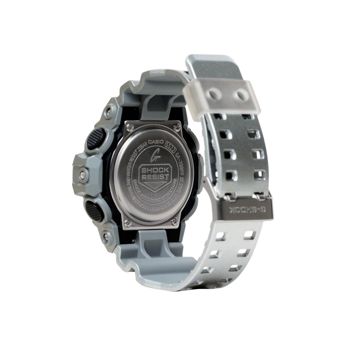 Casio G-shock Metallic Silver Ana Digi World Time Watch GA-700FF-8A