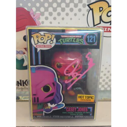 Funko Pop 121 Tmnt - Casey Jones Black Light Signed Autographed