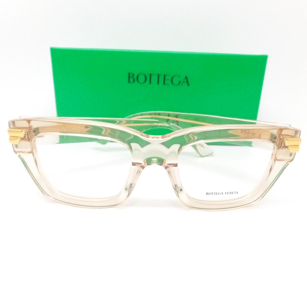 Bottega Veneta BV1190O 004 Transparent Beige 50mm Rx Frames